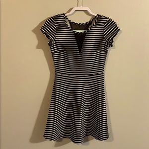 Charlotte Russe Black & White Striped Mini Dress